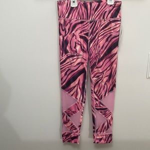 Ideology Girl size M 10/12 leggings. Abstract Zebra pattern. 7/8 length.